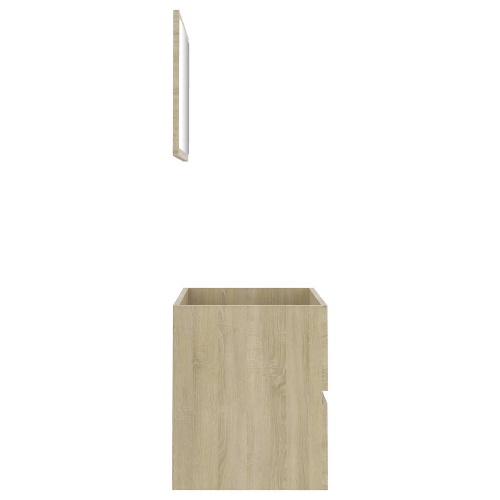 2 Piece Bathroom Furniture Set Sonoma Oak Engineered Wood