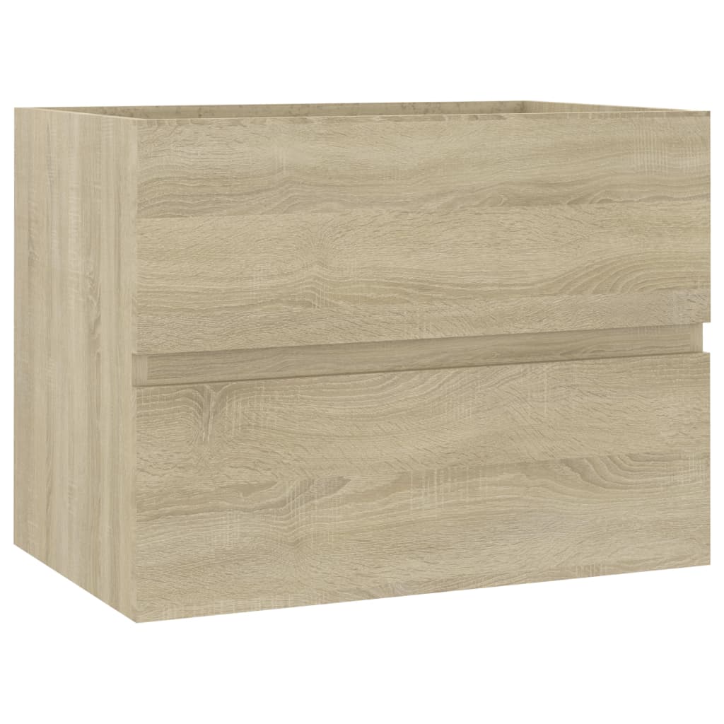 2 Piece Bathroom Furniture Set Sonoma Oak Engineered Wood
