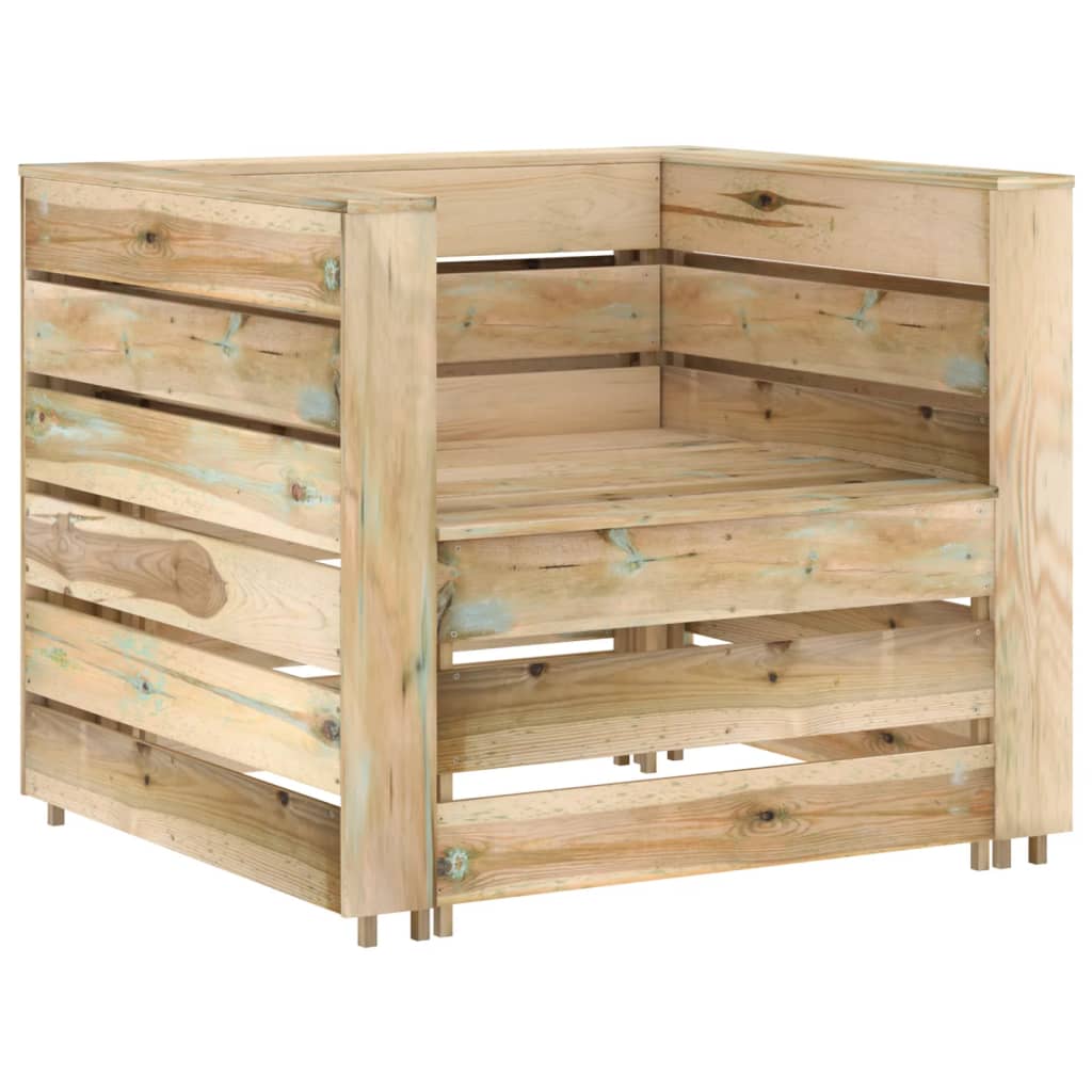 2 Piece Garden Pallet Lounge Set Impregnated Pinewood