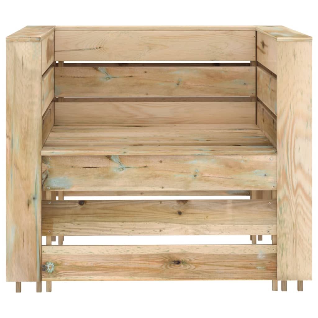 2 Piece Garden Pallet Lounge Set Impregnated Pinewood