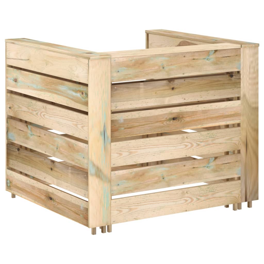 2 Piece Garden Pallet Lounge Set Impregnated Pinewood