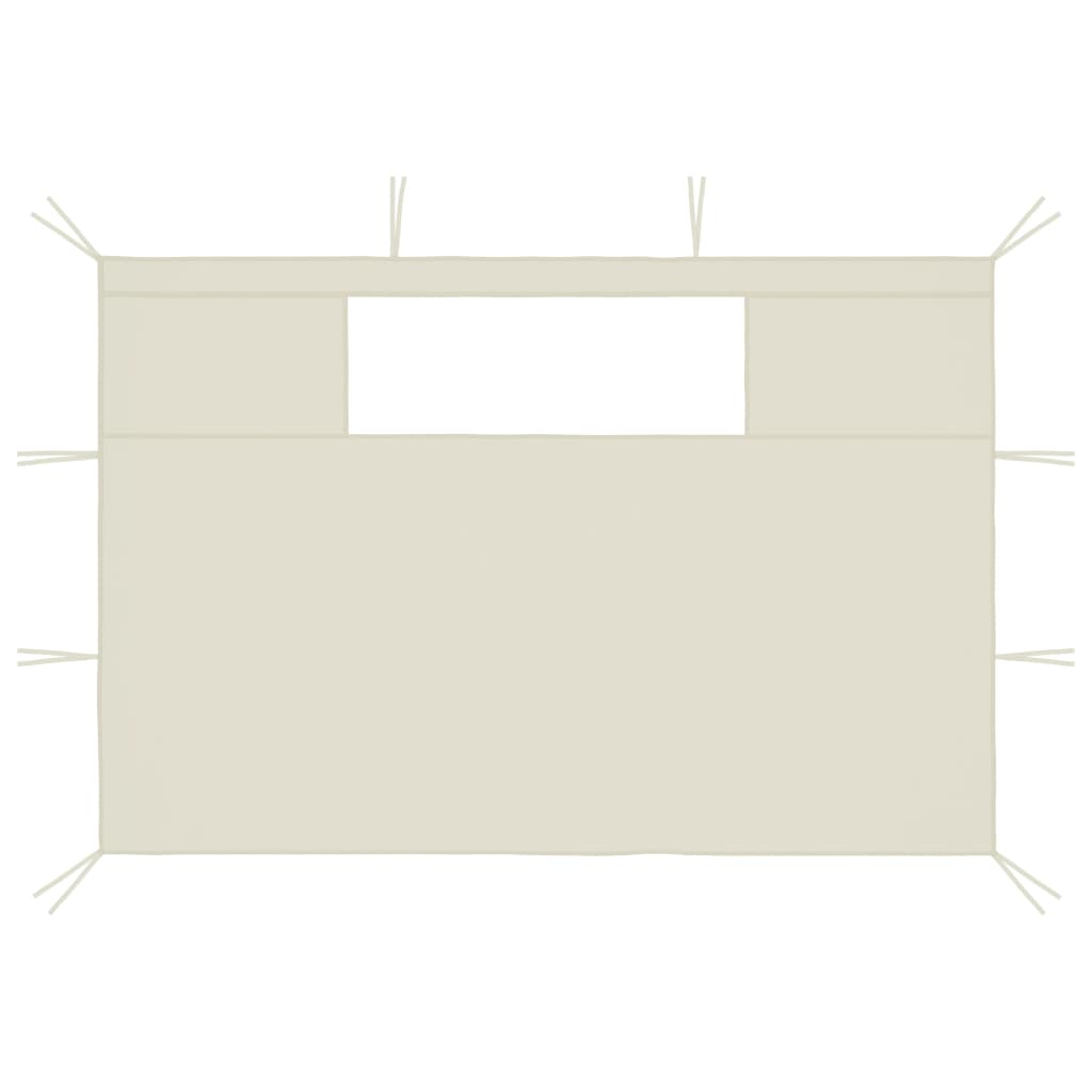 Gazebo Sidewalls with Windows 2 pcs Cream