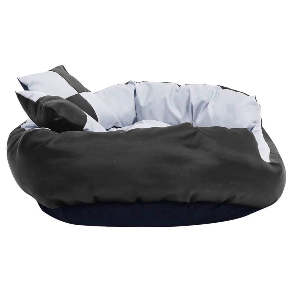 Reversible & Washable Dog Cushion Grey and Black 85x70x20 cm