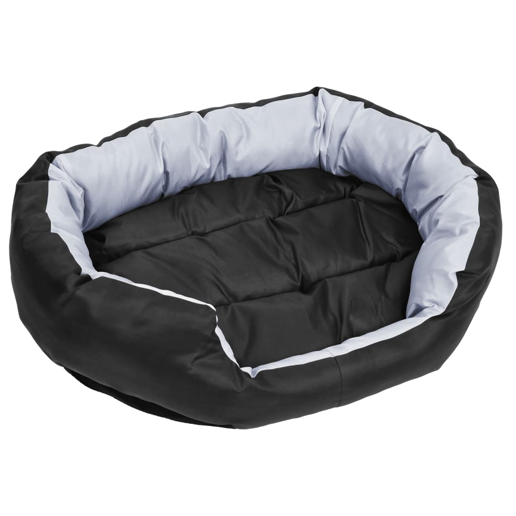 Reversible & Washable Dog Cushion Grey and Black 85x70x20 cm