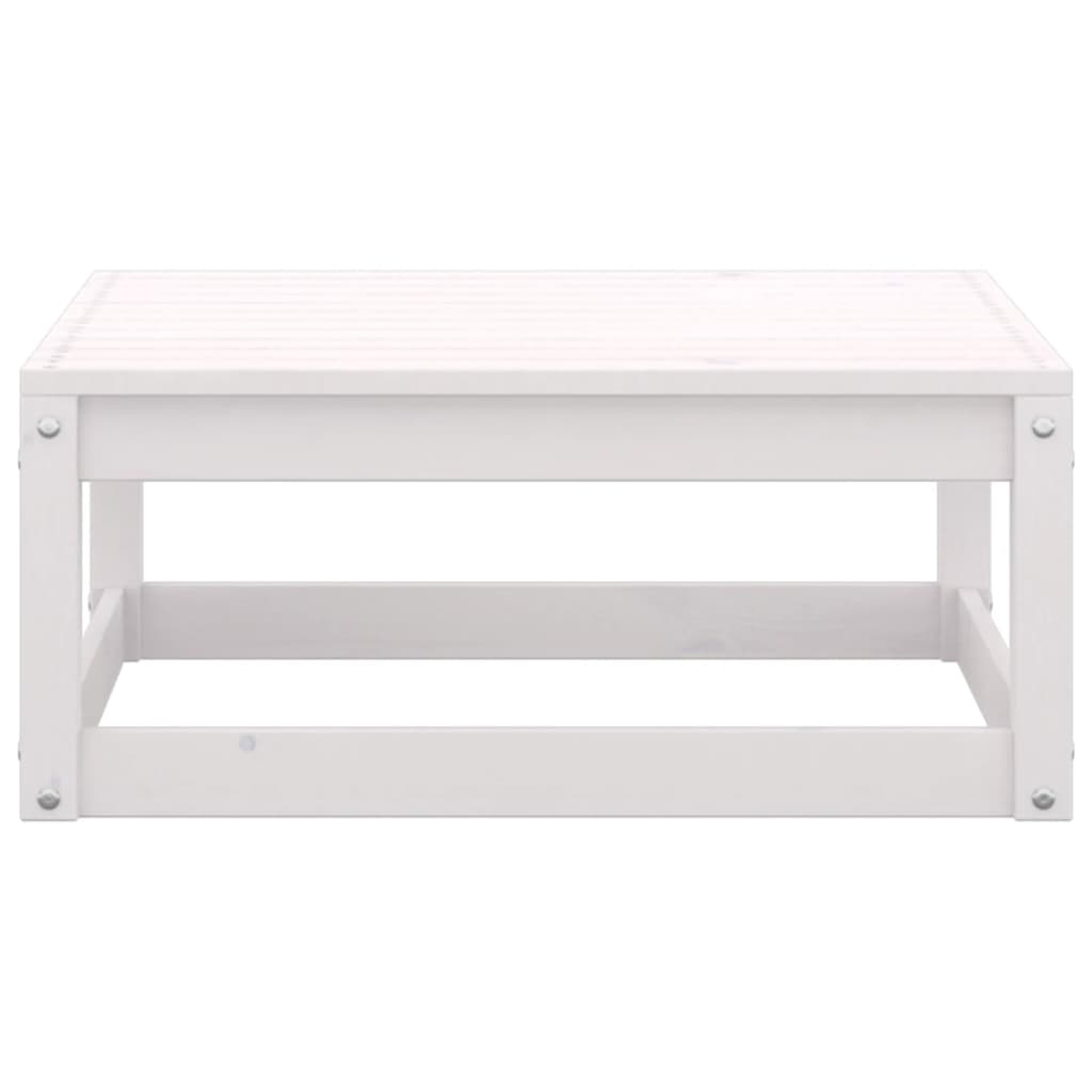 3 Piece Garden Lounge Set White Solid Pinewood