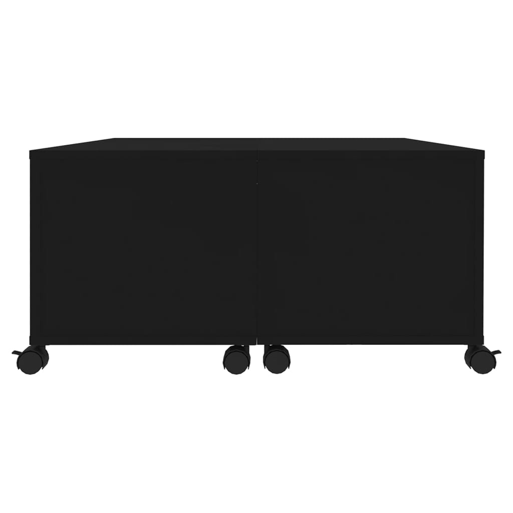 Coffee Table Black 75x75x38 cm Engineered Wood