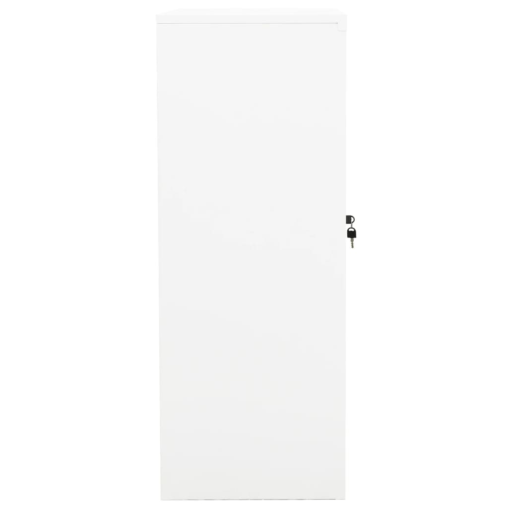 Office Cabinet White 90x40x105 cm Steel