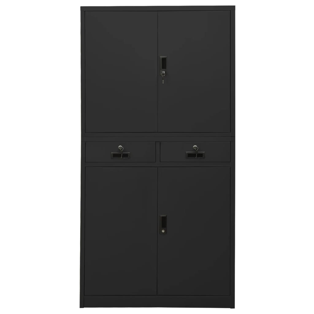 Office Cabinet Anthracite 90x40x180 cm Steel