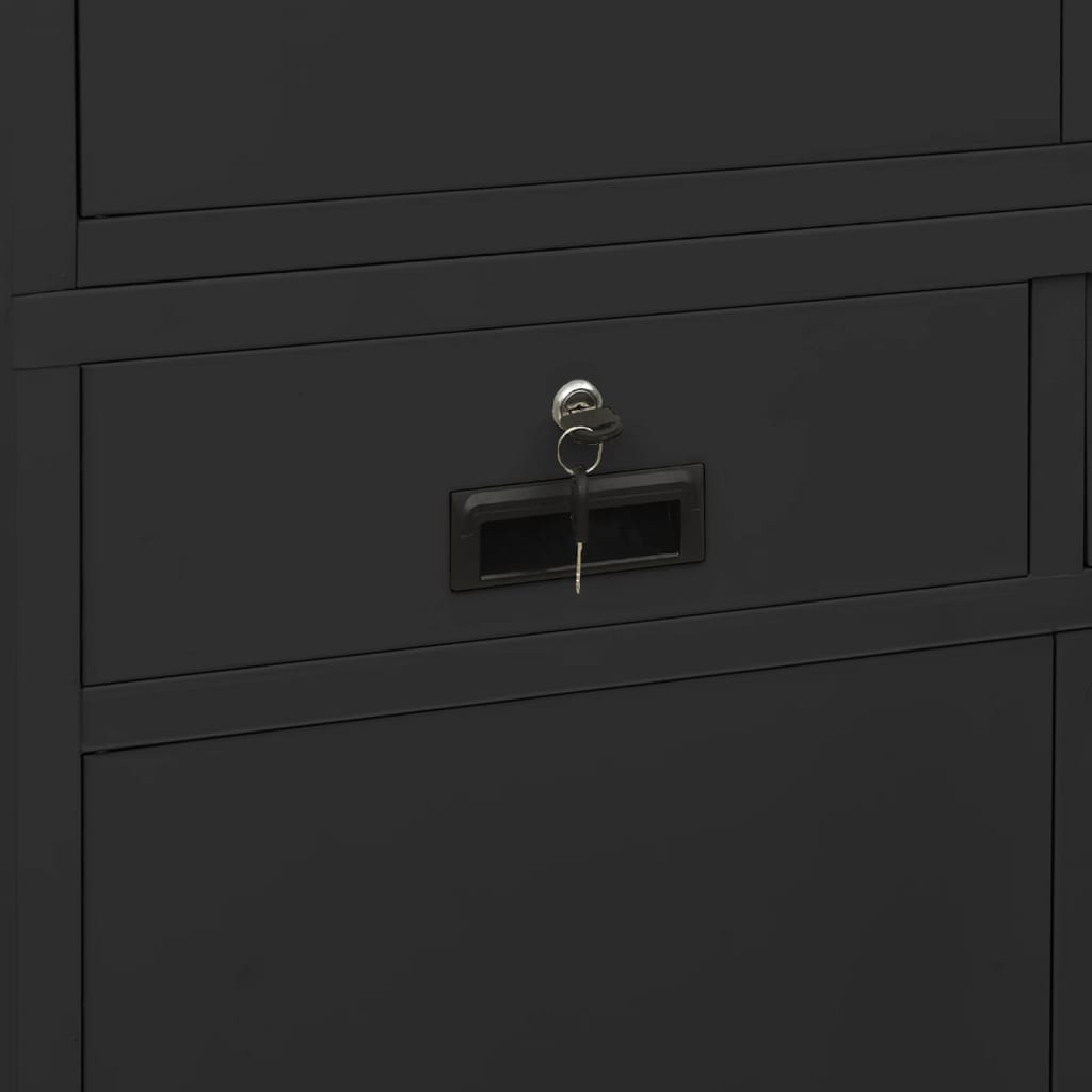 Office Cabinet Anthracite 90x40x180 cm Steel