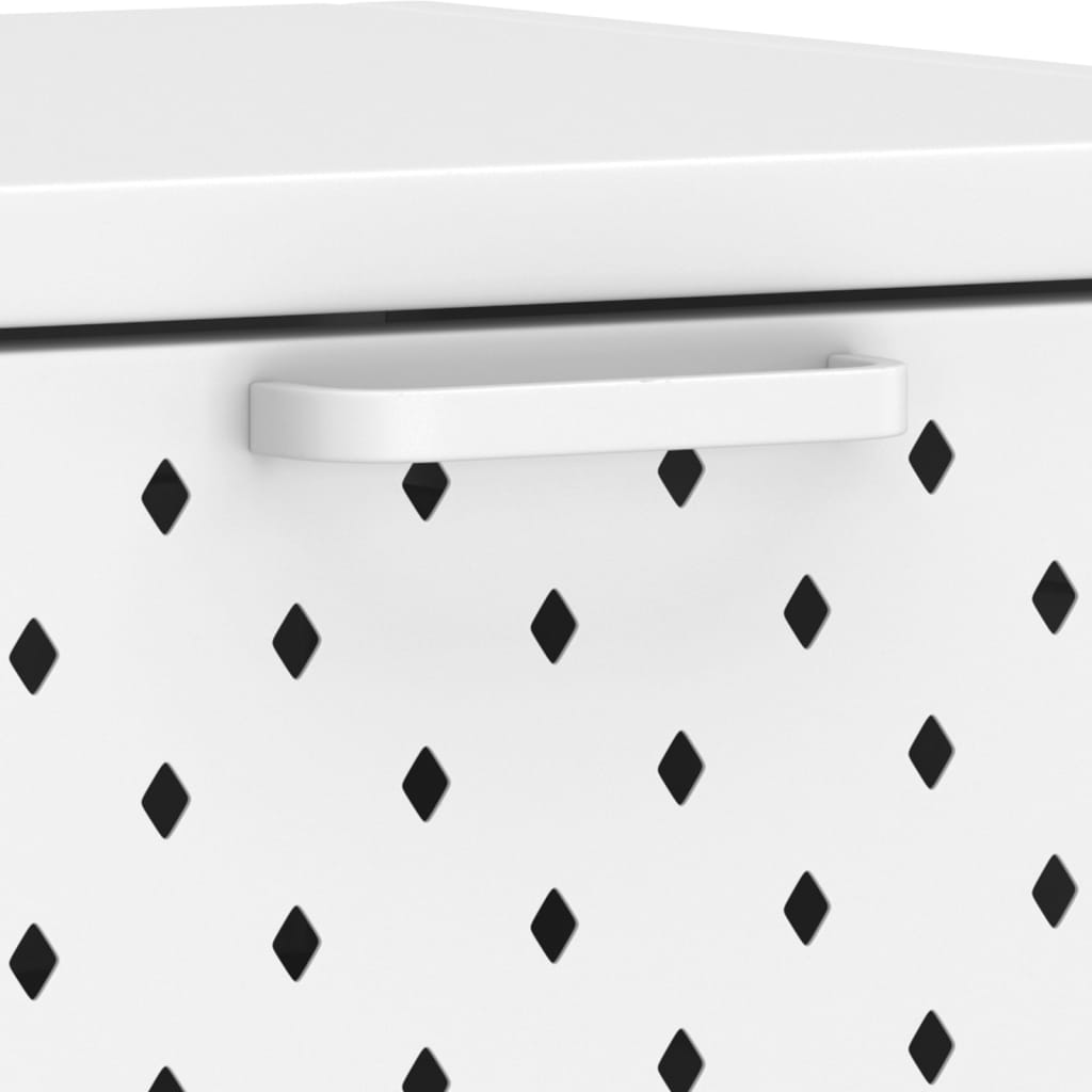 Nightstand White 38x35x54 cm Steel
