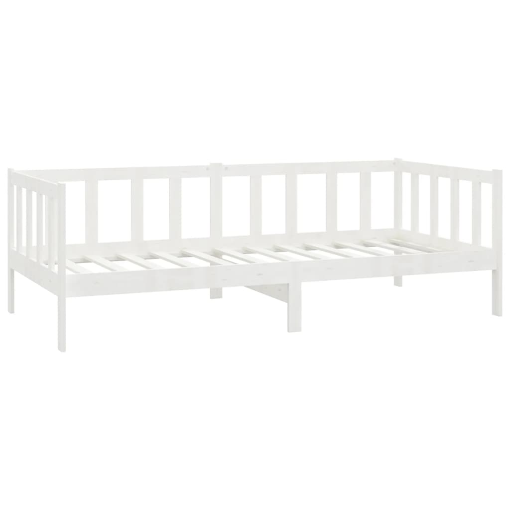 Day Bed without Mattress White Solid Wood Pine 90x200cm