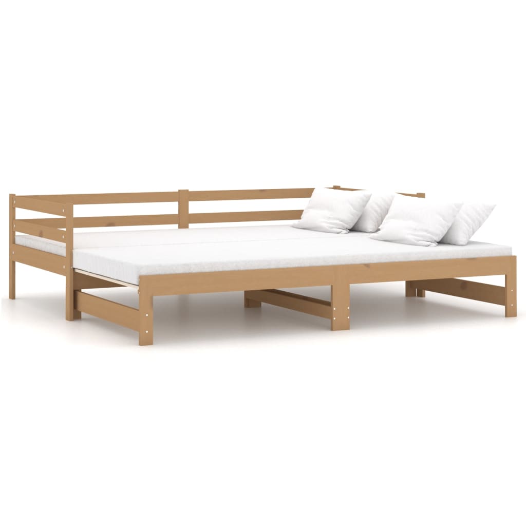 Pull-out Day Bed without Mattress Honey Brown 2x(90x200)cm