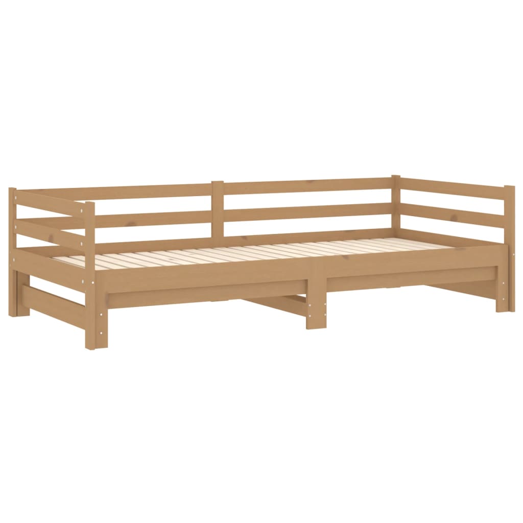 Pull-out Day Bed without Mattress Honey Brown 2x(90x200)cm
