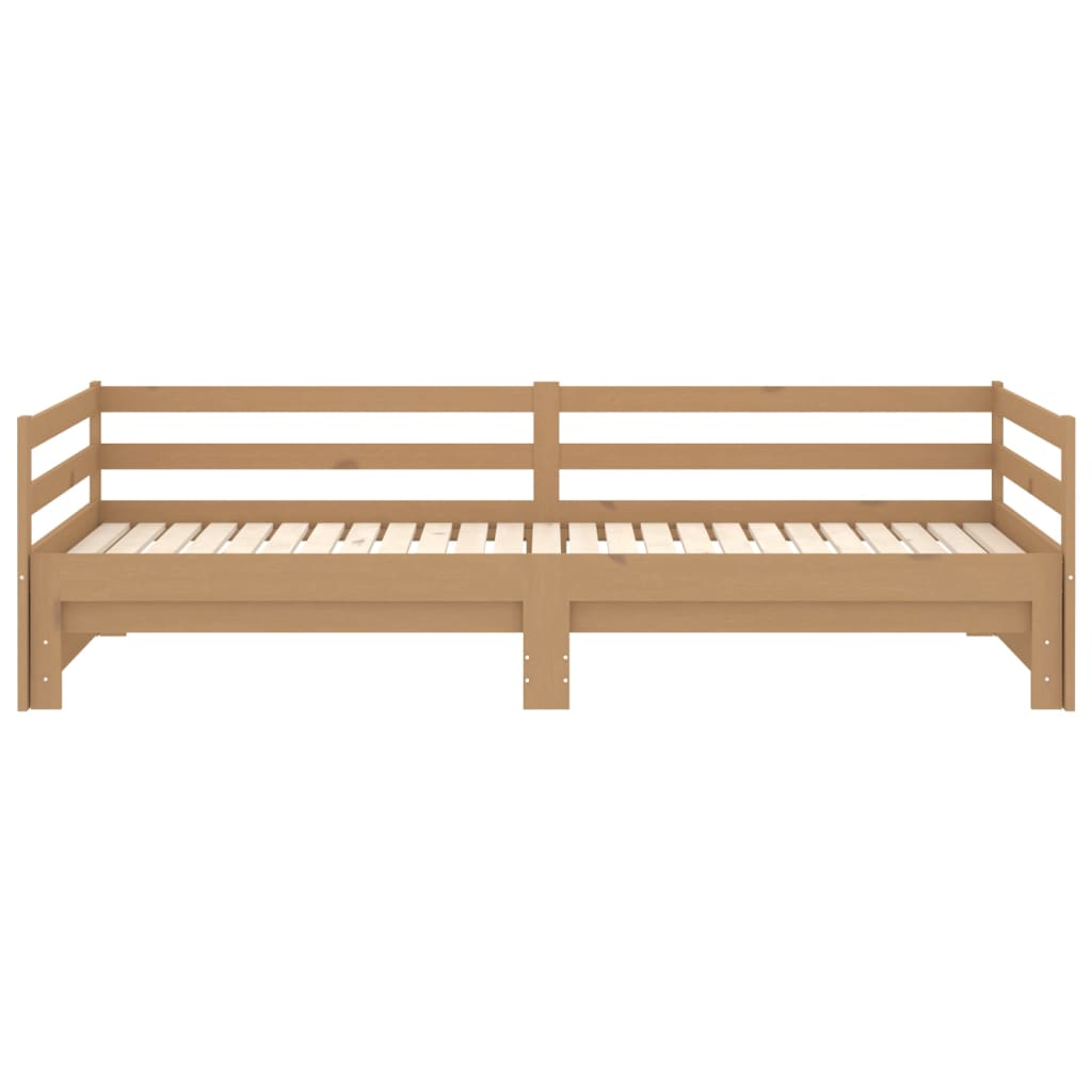 Pull-out Day Bed without Mattress Honey Brown 2x(90x200)cm