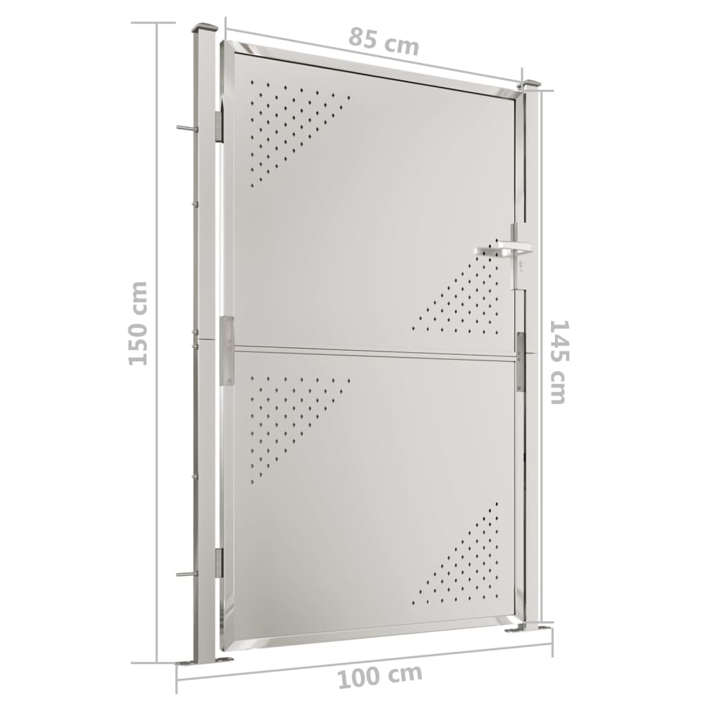 Garden Gate 100x145 cm Stainless Steel