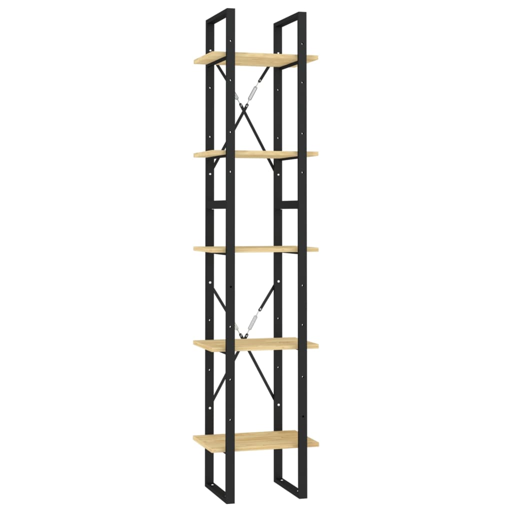 5-Tier Book Cabinet 40x30x175 cm Pinewood