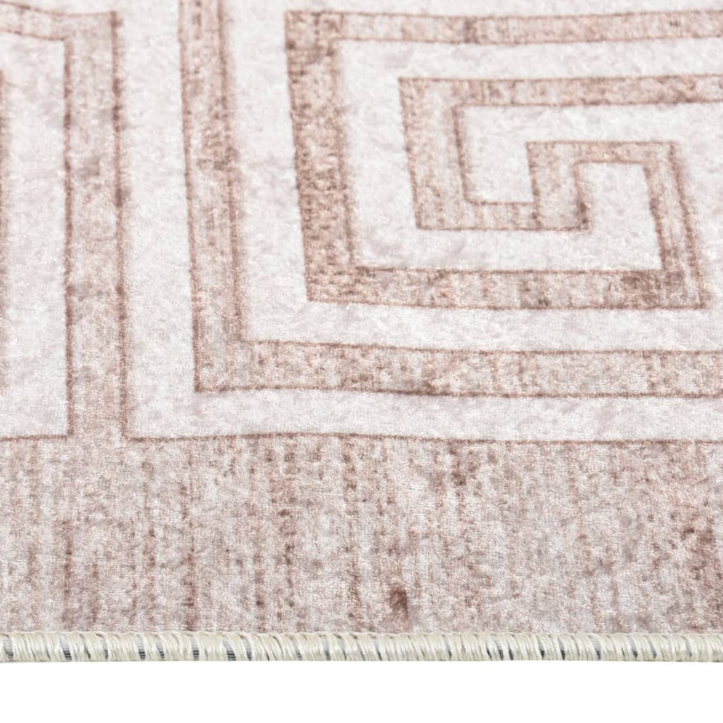 Rug Washable 120x180 cm Beige Anti Slip