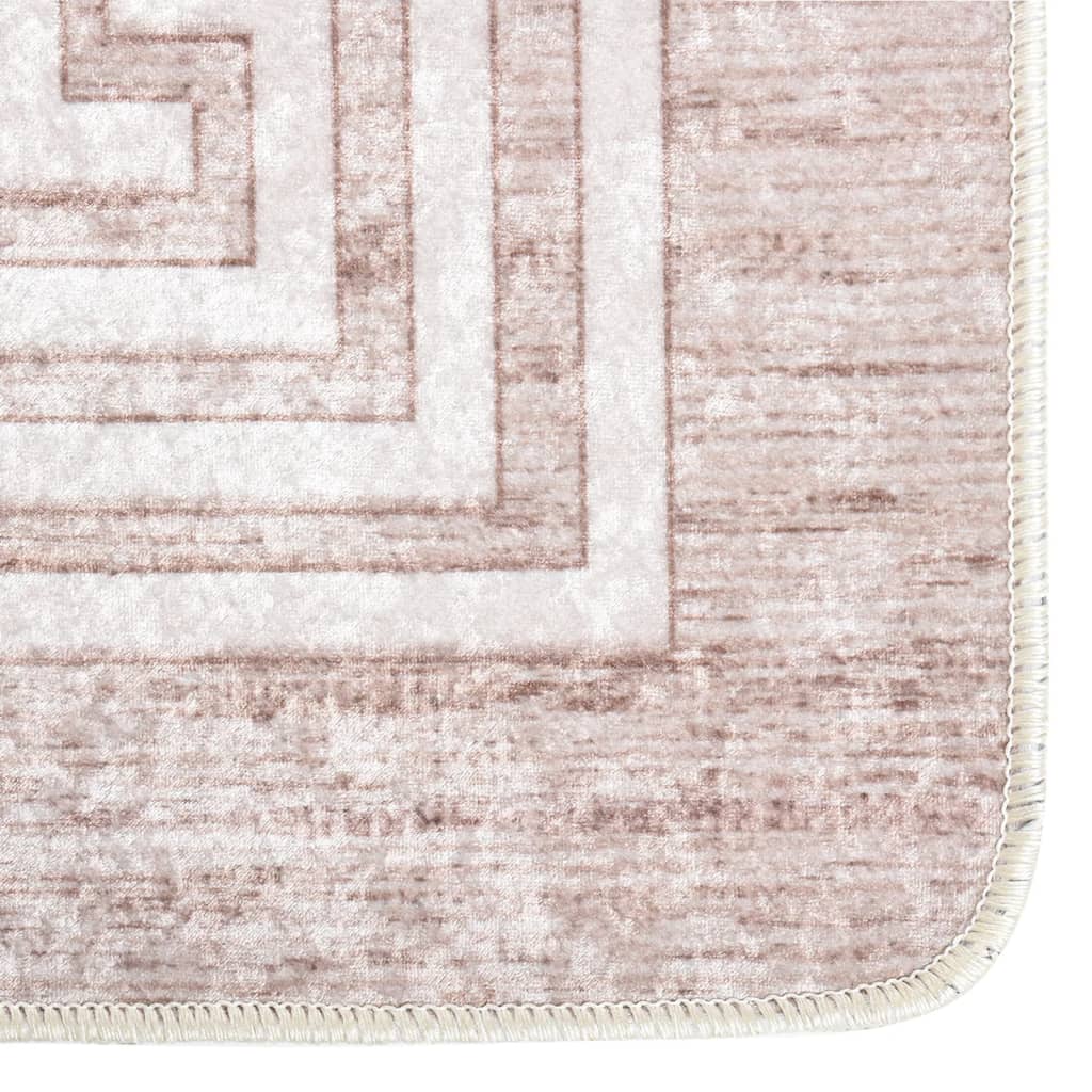 Rug Washable 120x180 cm Beige Anti Slip
