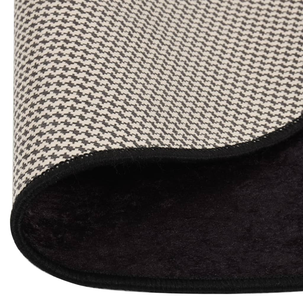 Rug Washable φ120 cm Anthracite Anti Slip