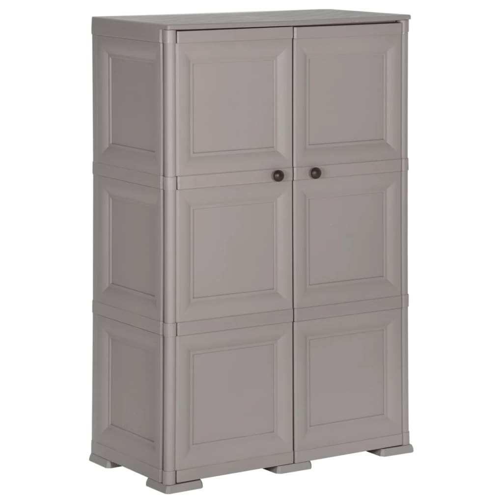 Plastic Cabinet 79x43x125 cm Wood Design Grey