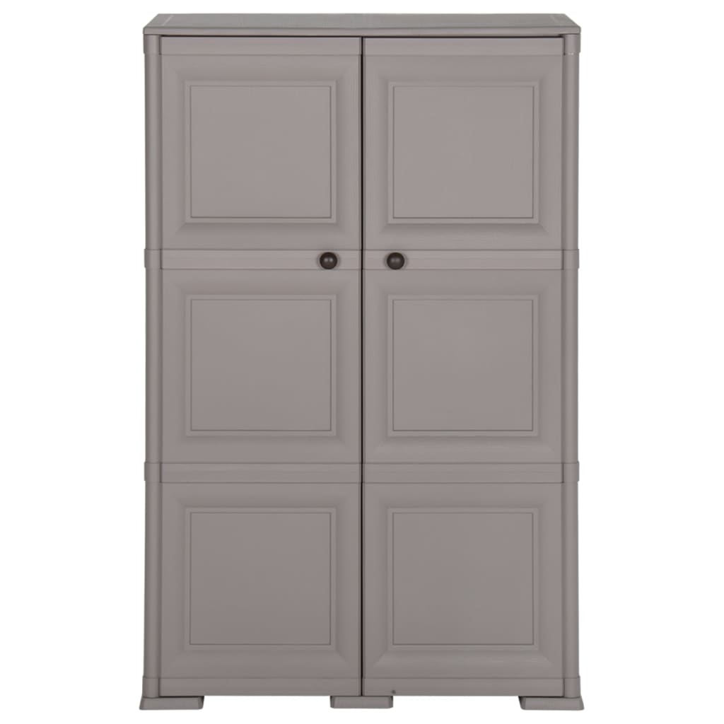 Plastic Cabinet 79x43x125 cm Wood Design Grey
