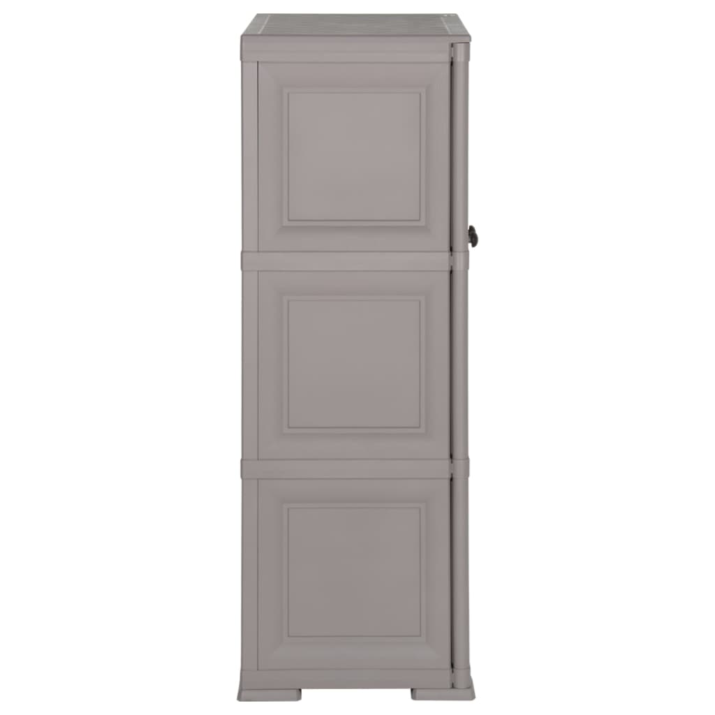 Plastic Cabinet 79x43x125 cm Wood Design Grey