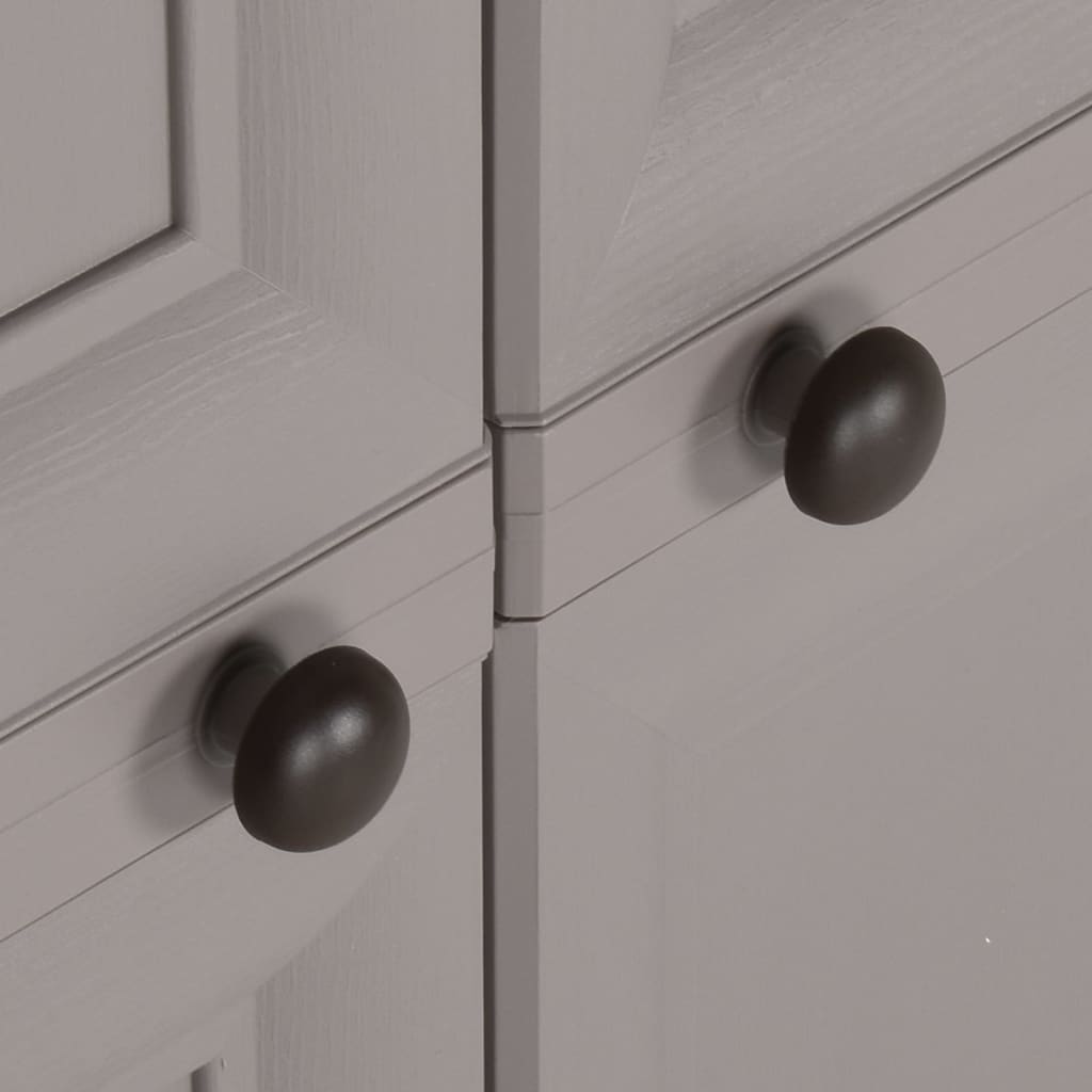 Plastic Cabinet 79x43x125 cm Wood Design Grey
