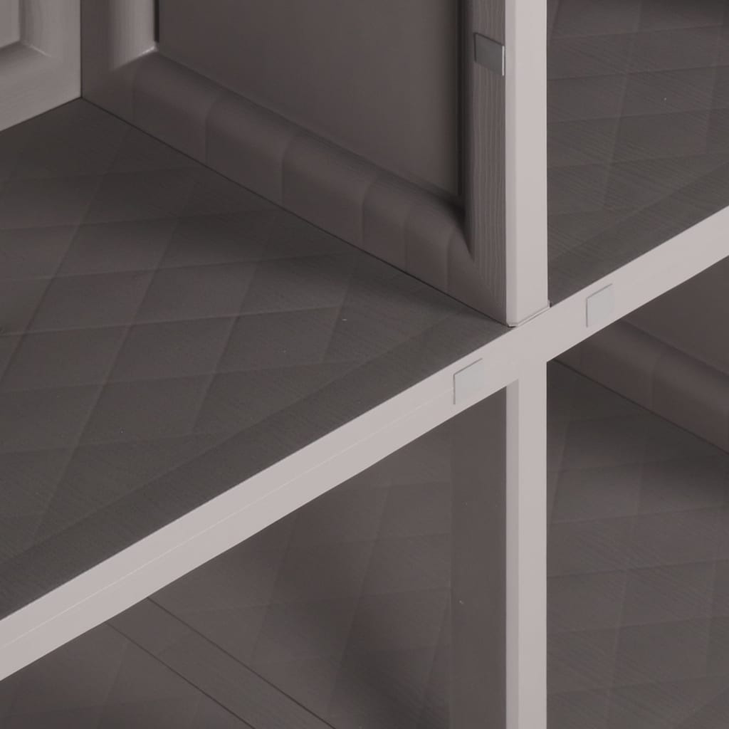 Plastic Cabinet 79x43x125 cm Wood Design Grey