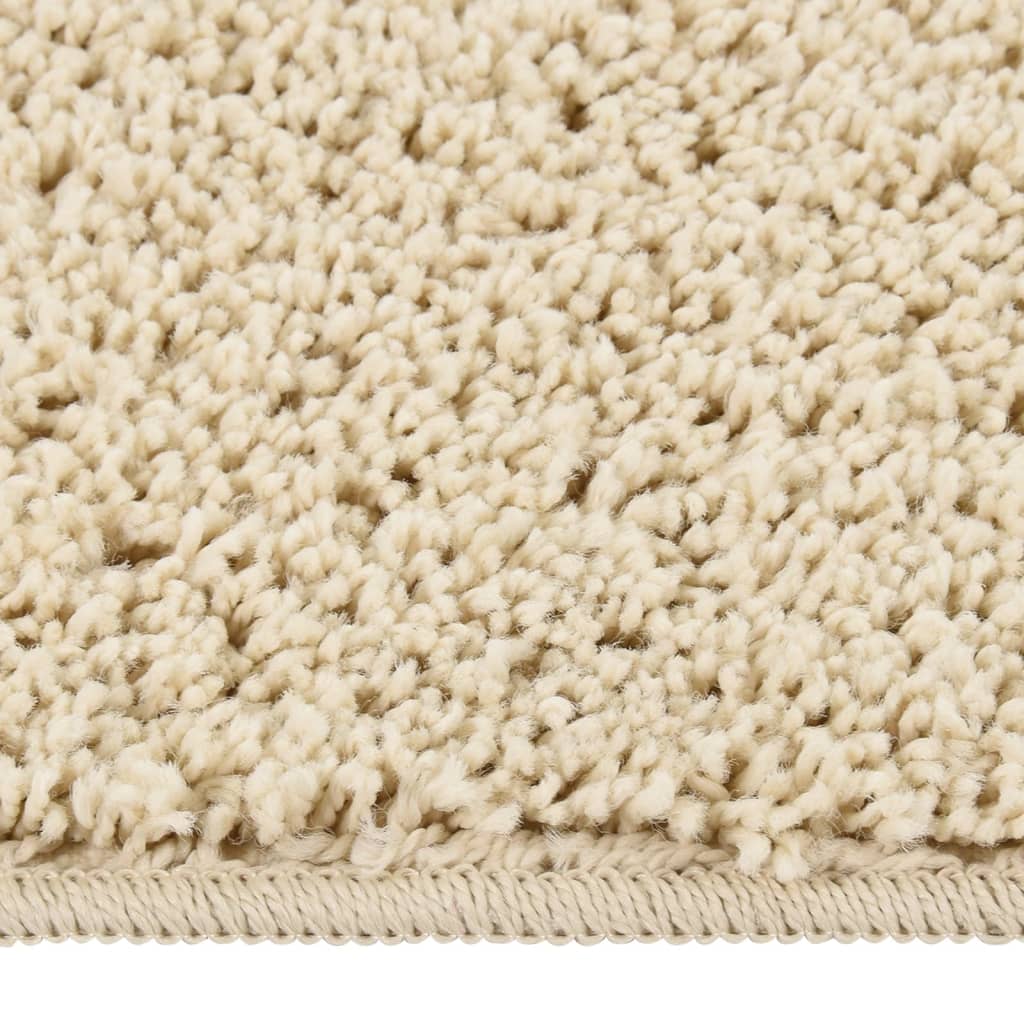 Shaggy Rug Cream 120x170 cm Anti Slip