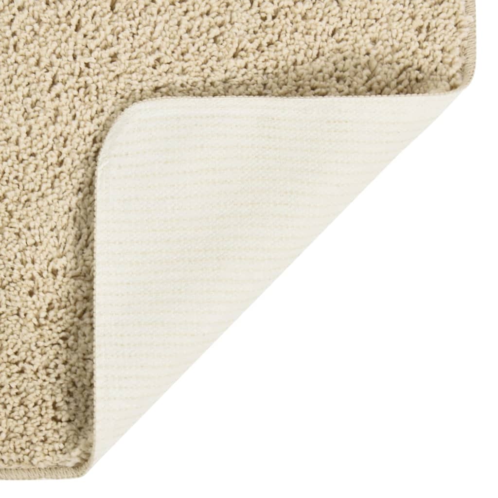 Shaggy Rug Cream 120x170 cm Anti Slip