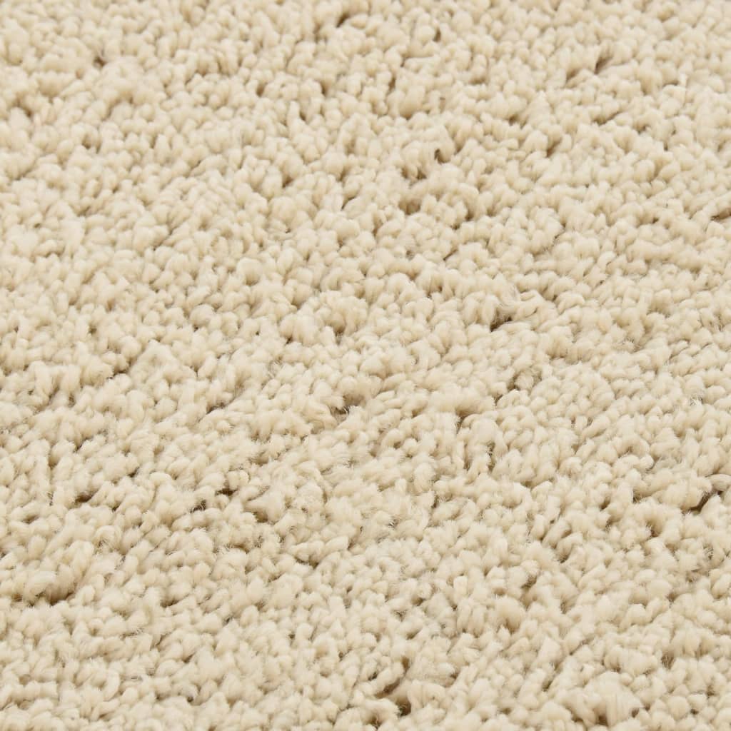 Shaggy Rug Cream 120x170 cm Anti Slip