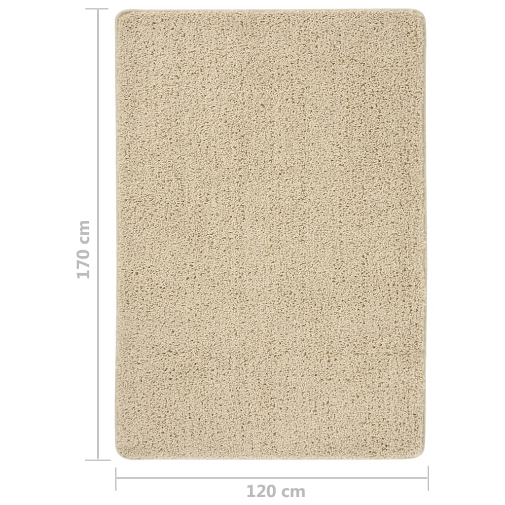 Shaggy Rug Cream 120x170 cm Anti Slip