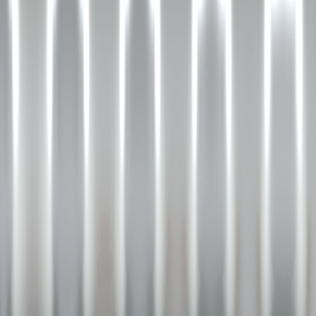Roof Panels 12 pcs Powder-coated Steel Silver 100x36 cm