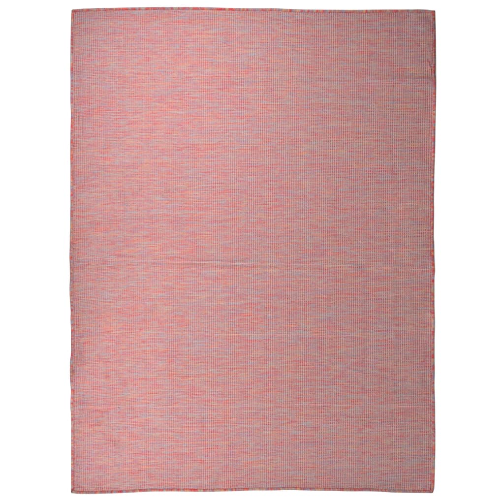 Outdoor Flatweave Rug 120x170 cm Red