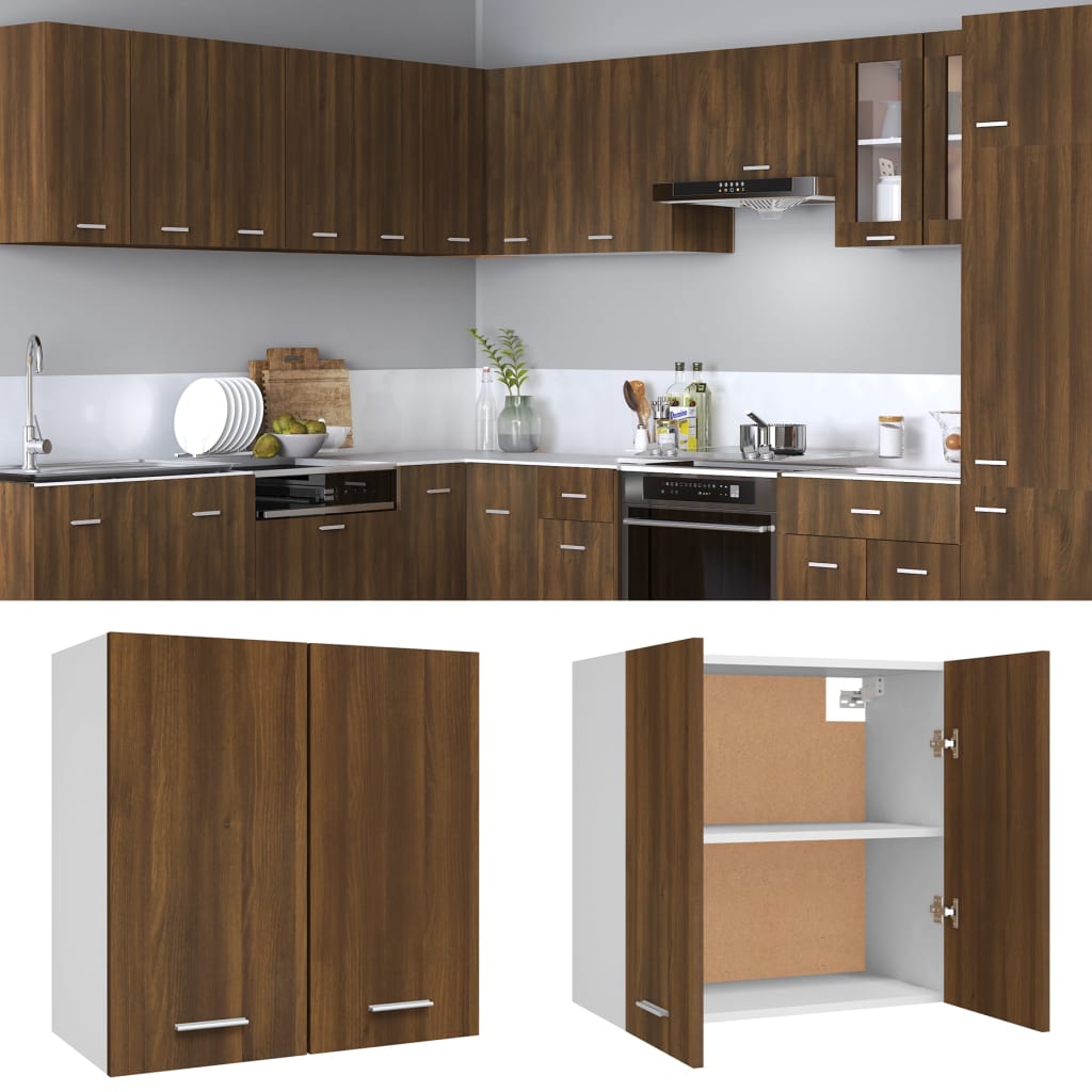 Hanging Cabinet Lyon Brown Oak 60x31x60 cm Engineered Wood
