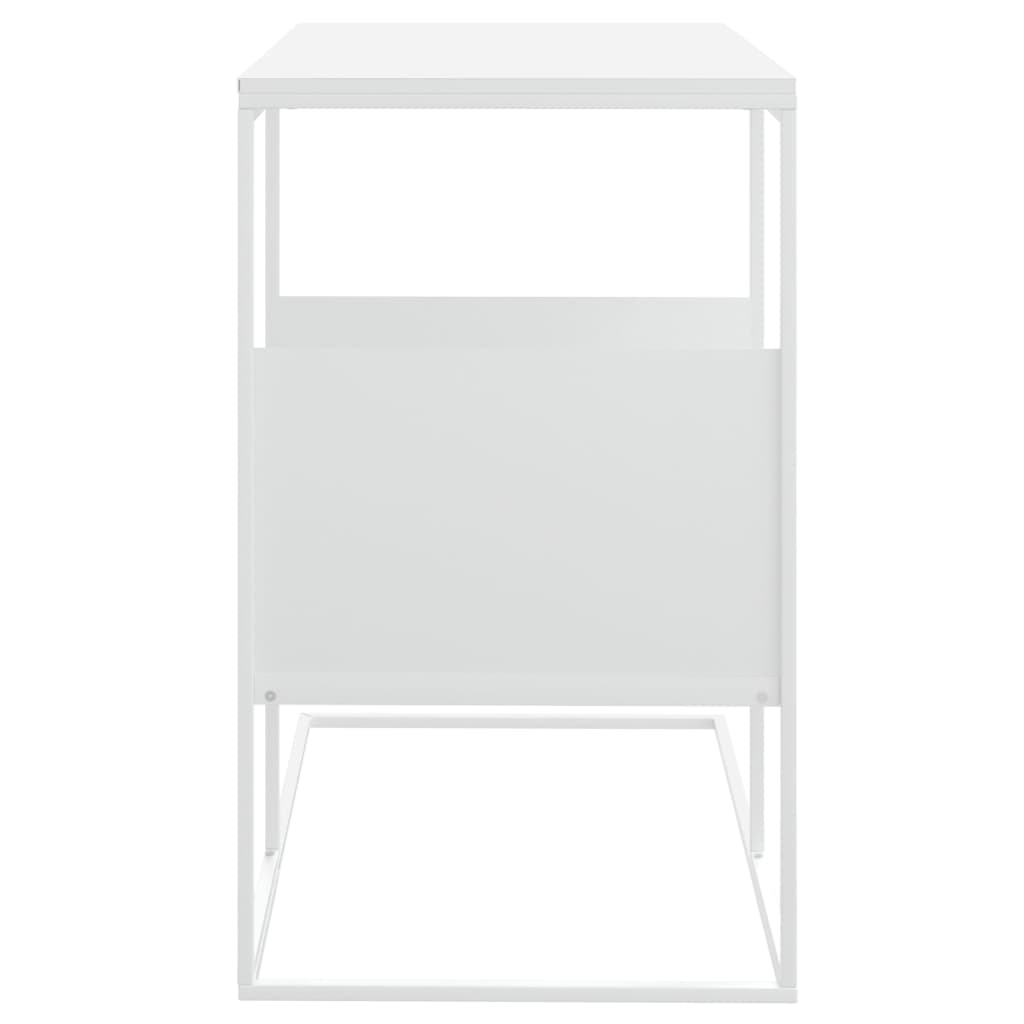 Side Table White 55x36x59.5 cm Engineered Wood