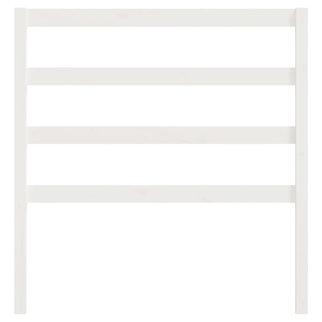 Bed Headboard White 81x4x100 cm Solid Wood Pine
