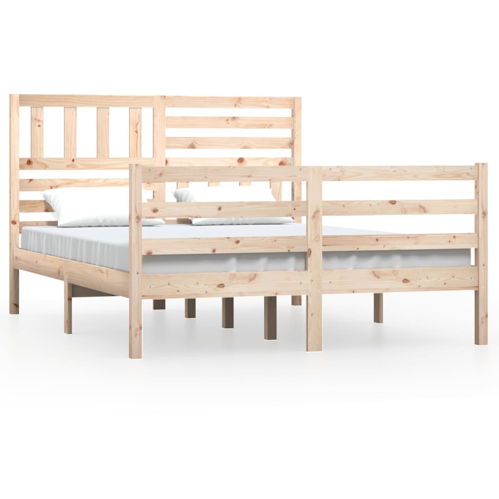 Bed Frame without Mattress 150x200 cm King Size King Size Solid Wood