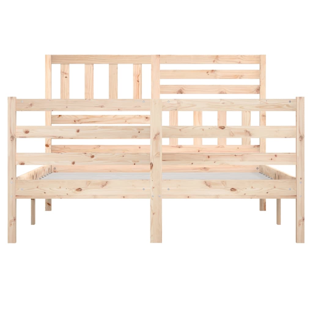 Bed Frame without Mattress 150x200 cm King Size King Size Solid Wood