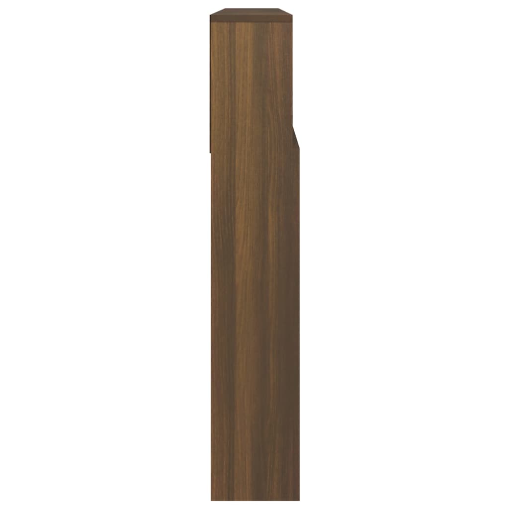 Headboard Cabinet Brown Oak 220x19x103.5 cm