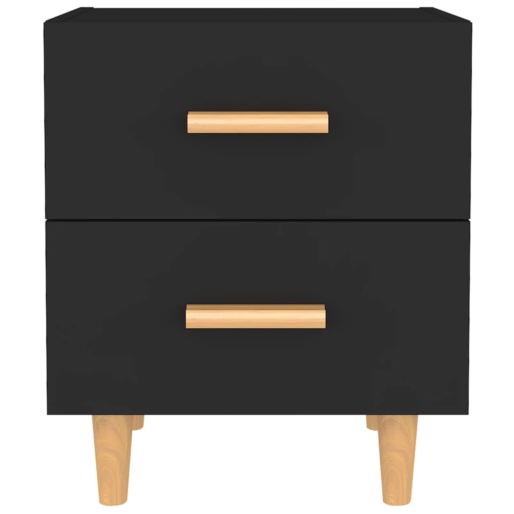 Bed Cabinets 2 pcs Black 40x35x47.5 cm