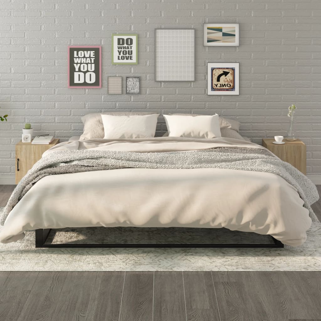 Bedside Cabinets 2 pcs Sonoma Oak Engineered Wood