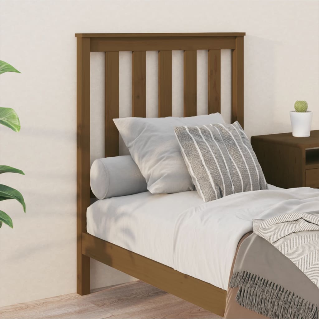 Bed Headboard Honey Brown 81x6x101 cm Solid Wood Pine