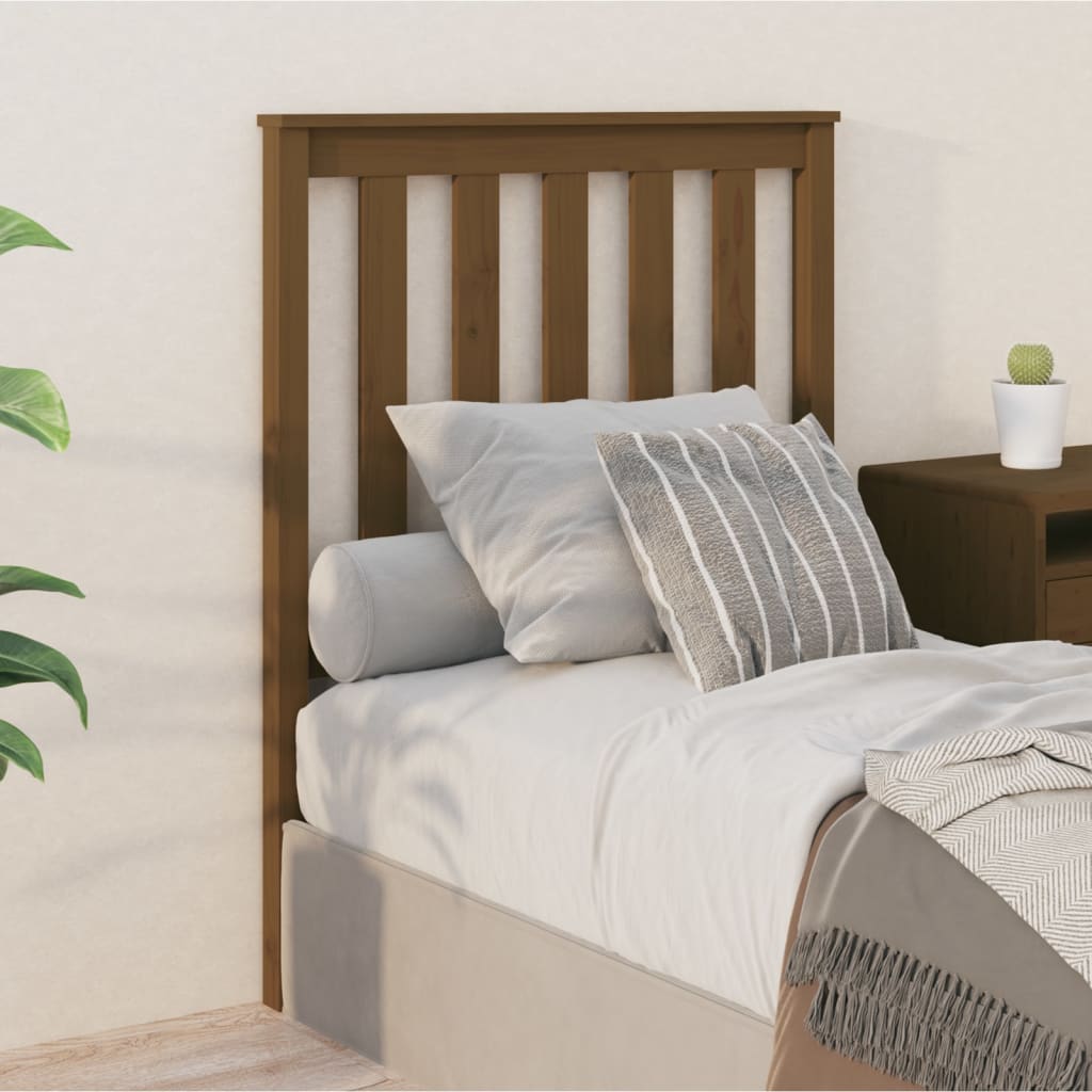 Bed Headboard Honey Brown 81x6x101 cm Solid Wood Pine