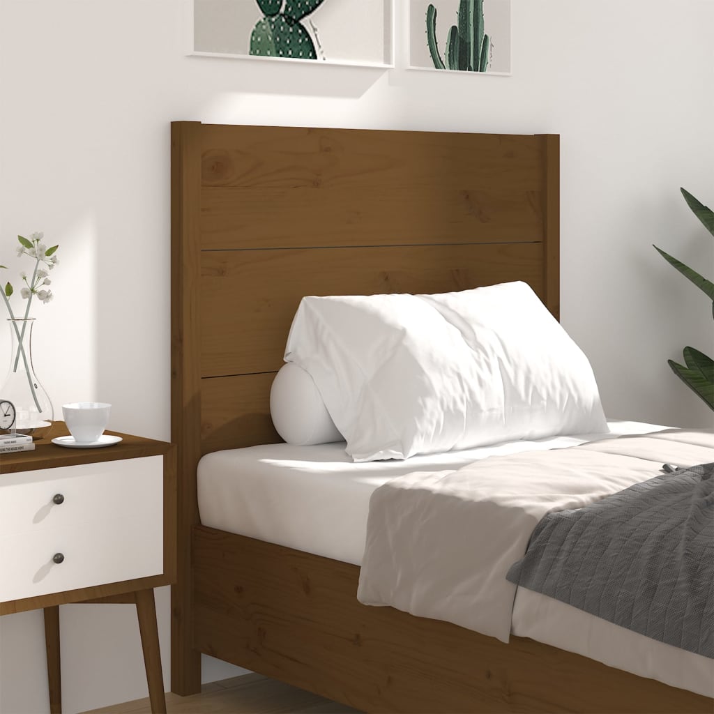 Headboard Honey Brown 81x4x100 cm Solid Wood Pine