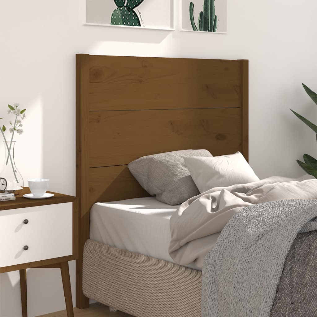 Headboard Honey Brown 81x4x100 cm Solid Wood Pine