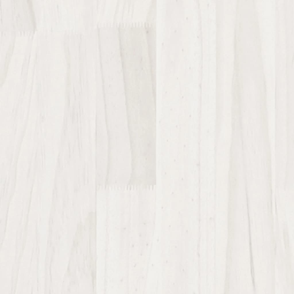 3103934 vidaXL Bed Frame without Mattress White Solid Wood 140x200 cm (810018+818571)