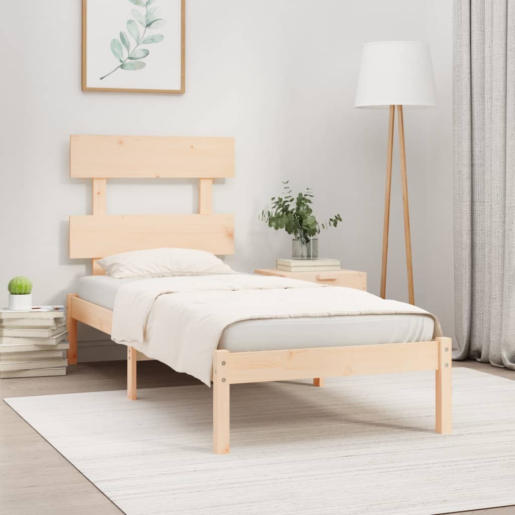Bed Frame without Mattress 90x190 cm Single Solid Wood