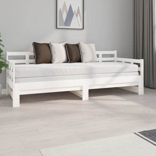 Pull-out Day Bed without Mattress White 2x(80x200) cm
