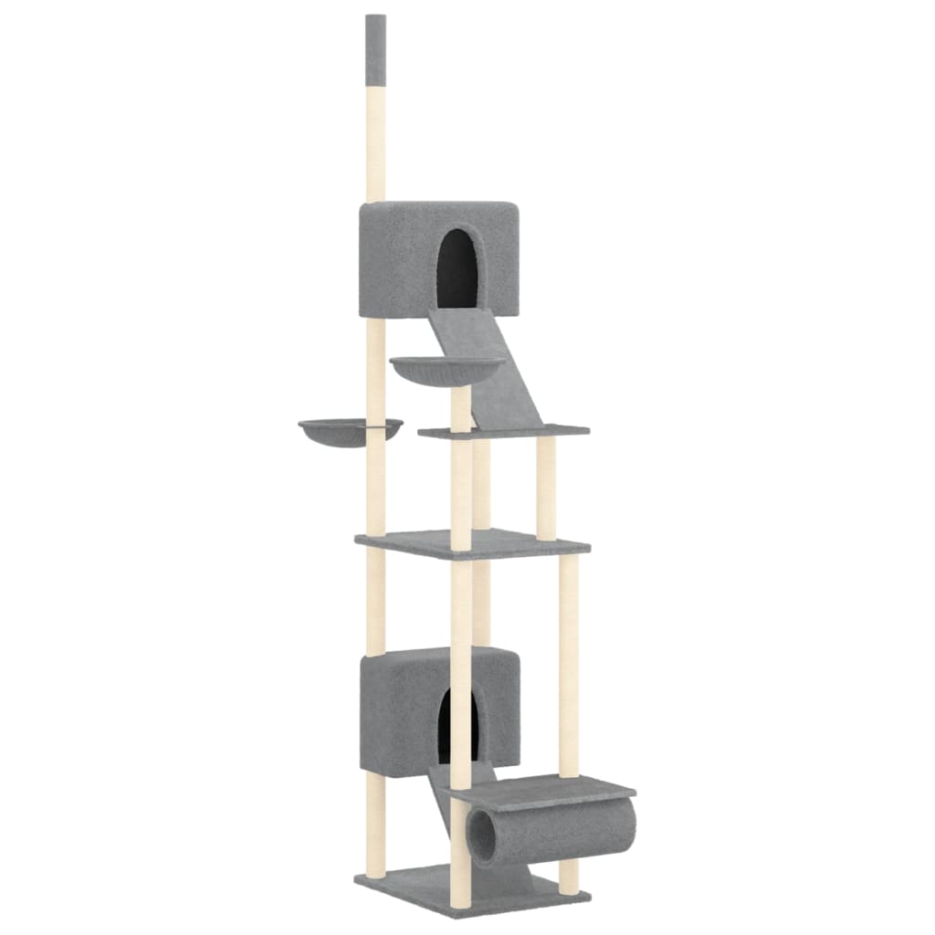 Floor to Ceiling Cat Tree Light Grey 277-303 cm
